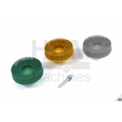 Jeu 3 brosses décapantes Ø 75 mm, poils souples - 7221