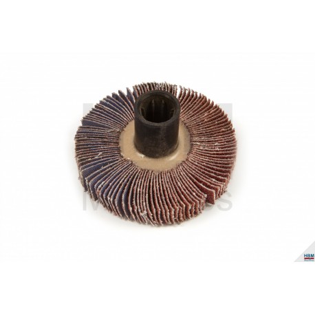 Roue à lamelles pour la mini satineuse - ponceuse HBM 60 x 10 mm. K80 - 7928