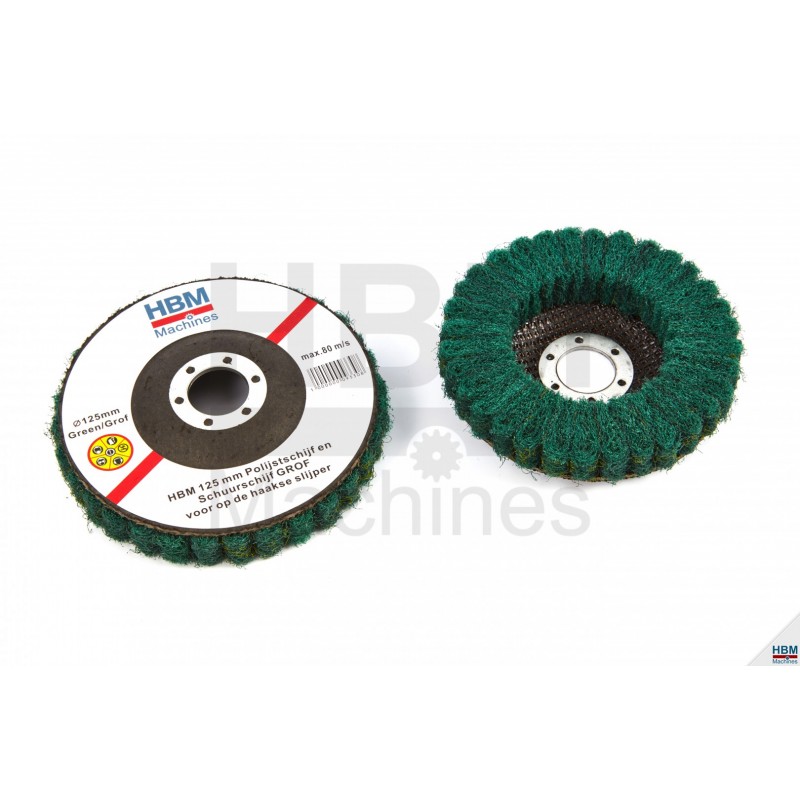 Rouleau De Ponçage Nylon 120x100 Mm - Pour Meuleuse D'Angle, Nettoyage Métal Et Bois - Vert