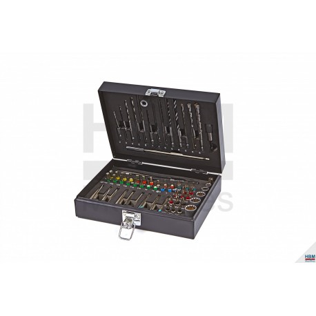 Set outillage : douilles, embouts, forêts, 67 pièces - 7490