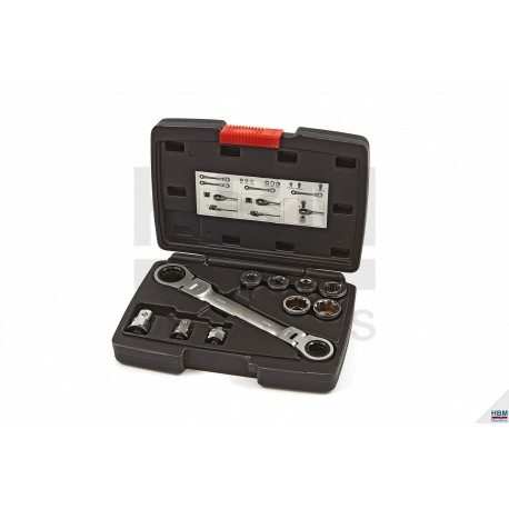 Ensemble de clés à cliquet à rochet 15 en 1 - 7718