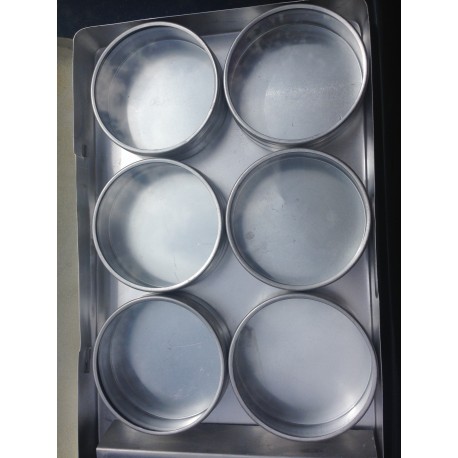 Boite 6 pots alu vitrés - 5339-6