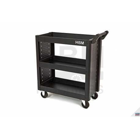 Chariot à outils universel 3 étagères noir - 8492