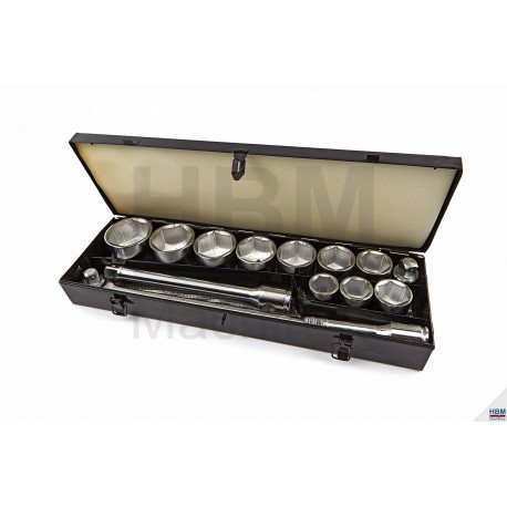HBM Ensemble de douilles de 1", 15 pièces - 8446