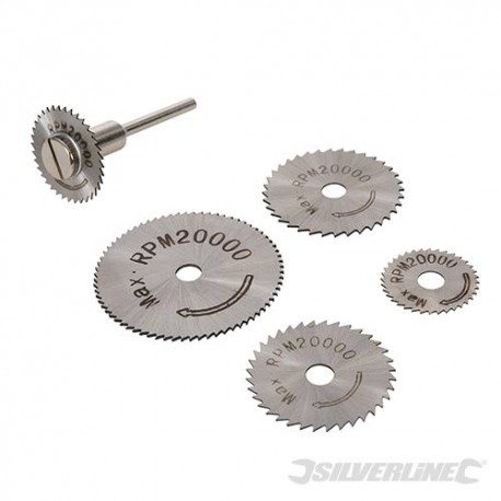 Disques scies miniatures en acier HSS, 6 pcs - 0434TS