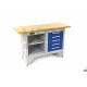 Etabli plateau bois 1370 mm avec tiroirs - 01788