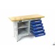 Etabli plateau bois 1370 mm avec tiroirs - 01788