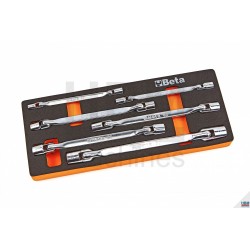 Beta M79 Jeu de 6 Clés à douille à rotule rack mousse - 024500079