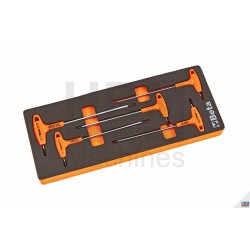 Beta M55 Jeu 5 Poignées en T TORX rack mousse - 024500055