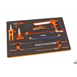 Beta M288 Set d'outillage divers 9 pièces, rack mousse - 024500288