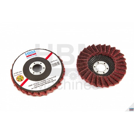Roue de polissage à lamelles grain moyen Rouge Ø 125 - 7090