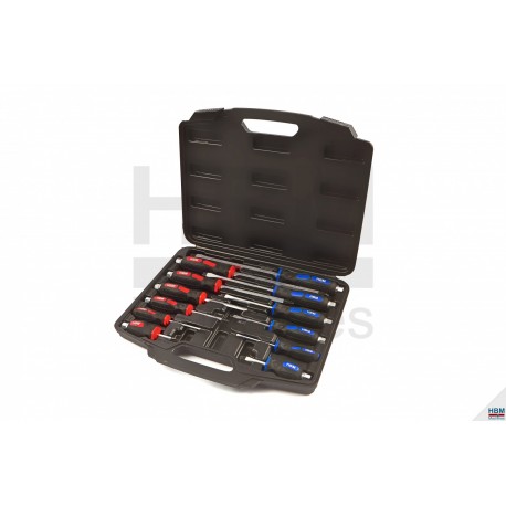 HBM Profi Jeu de 12 tournevis résistant aux chocs - 8437