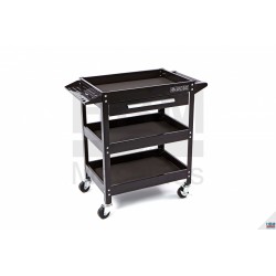 HBM Chariot à outils universel mobile 3 plateaux 1 tiroir - 8639