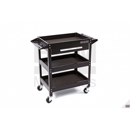 HBM Chariot à outils universel mobile 3 plateaux 1 tiroir - 8639