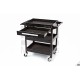 HBM Chariot à outils universel mobile 3 plateaux 1 tiroir - 8639