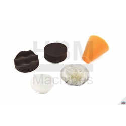 Kit de polissage pour la polisseuse HBM Profi sans fil 75 mm, 5 pièces - 8148