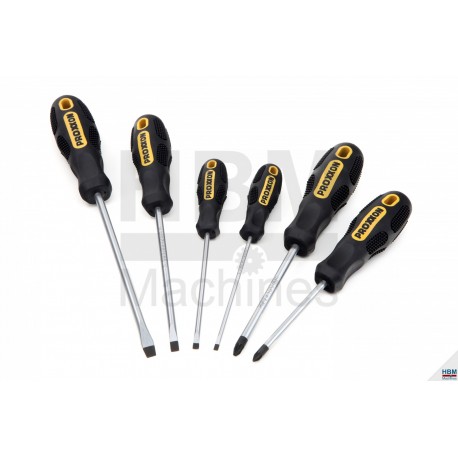 Jeu 6 tournevis plats + cruciformes POZIDRIV PROXXON Flex-Dot - 22606