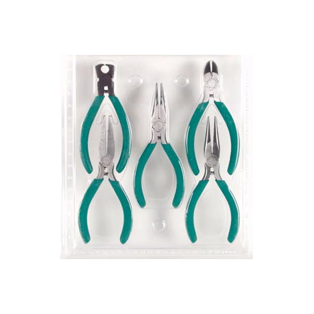 Jeu 5 pinces miniatures inox - 125