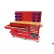 Servante-établi plateau bois + paroi arrière 158 cm - 8745