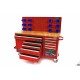 Servante-établi plateau bois + paroi arrière 158 cm - 8745