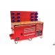 Servante-établi plateau bois + paroi arrière 158 cm - 8745