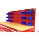 Servante-établi plateau bois + paroi arrière 158 cm - 8745