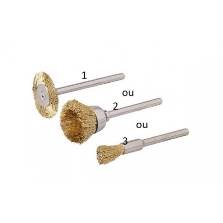 Ensemble de brosses en laiton pour outil rotatif, 3 pcs - TS763601