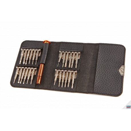 HBM Ensemble de tournevis de précision 25 pièces dans un étui - 7978