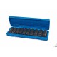 Jeu 10 Douilles impact métriques hexa 1/2" profondes - 586290