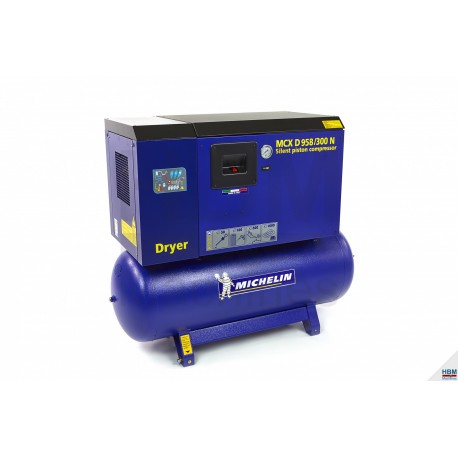 Michelin Compresseur silencieux 5.5 CH 270 litres MCXD 598/300 N avec sécheur d'air - 1121680953