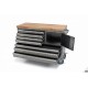 Servante-Etabli INOX 122cm, plateau bois - 3293