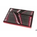 HBM Jeu 40 clés à fourche, à pipe, à douille, à cardan, rack mousse pour servante - 6564