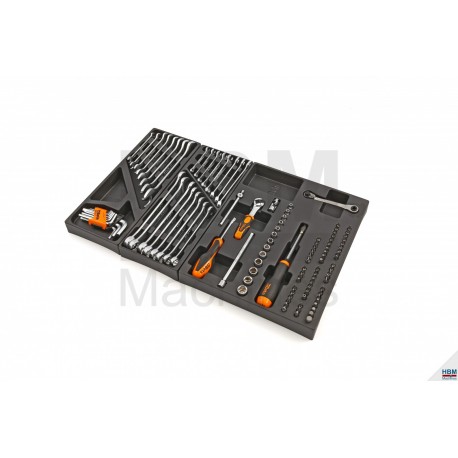 BETA 592414 BNL Jeu 159 outils pour servante d'atelier dans racks plastique - 059240107