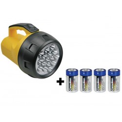 Lampe-torche puissante 16 LEDs + 4 Piles - PEFL05