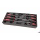 HBM Jeu 7 Tournevis cruciformes rack pour servante - 3181