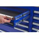 HBM Établi 10 tiroirs avec porte et paroi arrière 158 cm BLEU - 8957