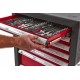 HBM Servante d'atelier 7 tiroirs + 154 outils, rouge - 9002