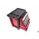 HBM Servante d'atelier 7 tiroirs + 154 outils, rouge - 9002
