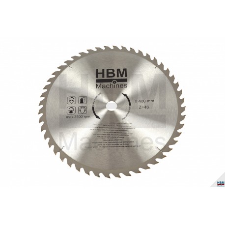 HBM Lame de scie circulaire pour bois Ø 400 x 48D - Alésage 30 mm - 3598
