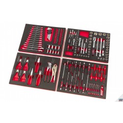 Ensemble 154 outils dans racks mousse pour servante - 8942
