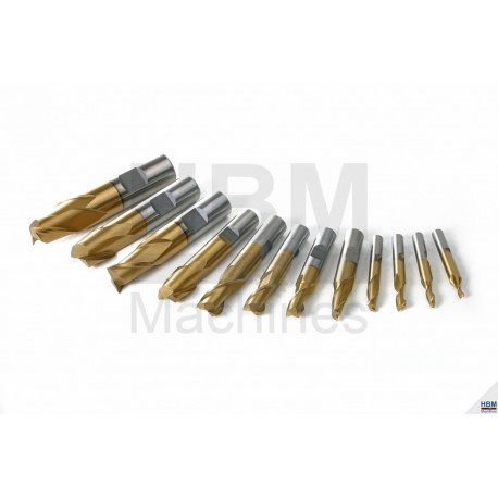 HBM Fraises à rainurer HSS-Tin Ø 2 à 20 mm