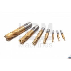 Fraises cylindriques 4 dents HSS-Tin Ø 2 à 20 mm