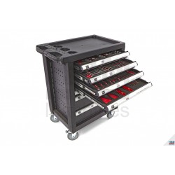 HBM Servante d'atelier remplie 154 pièces Noire - 9004