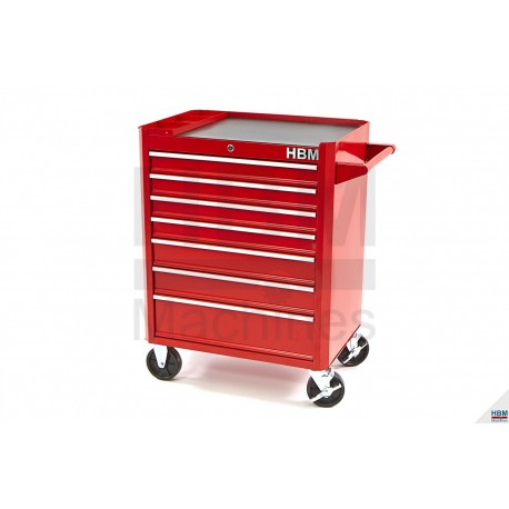 HBM Servante d'atelier 7 tiroirs rouge - 8996
