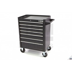 HBM Servante d'atelier 7 tiroirs noire - 8995