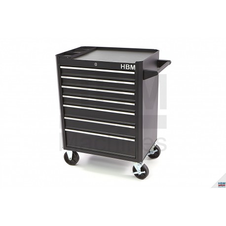 HBM Servante d'atelier 7 tiroirs noire - 8995