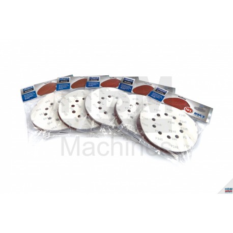 Scheppach Jeu 10 disques de ponçage Ø 215 mm pour ponceuse plafond et mur DS92