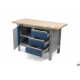HBM Etabli 120 cm avec 3 tiroirs et 1 porte - 2747