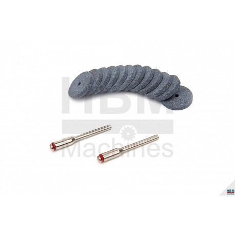 Set 12 meules Ø 20 mm + 2 PO Ø 3 mm