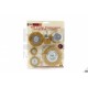 HBM Jeu de 6 brosses en acier laitonné pour perceuse - 9078